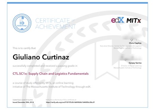 Certificado: Supply Chain and Logistics Fundamentals