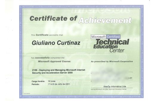 Certificado: Deploying and Managing ISA Server 2000