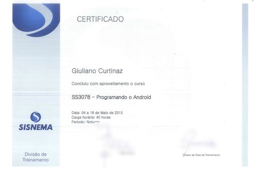 Certificado: Programando o Android